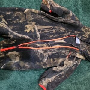 Columbia Camouflage Fleece Onesie with Orange 3-6 Month
